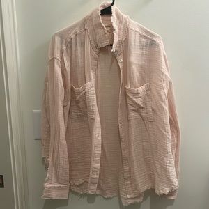 urban outfitters pink long sleeve cover up